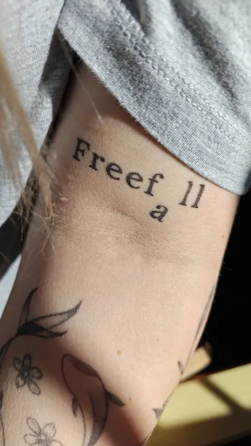 Freefall tattoo Portfolio Jasmine Orman