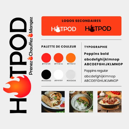 Identité de marque - Hotpod portfolio Jasmine Orman
